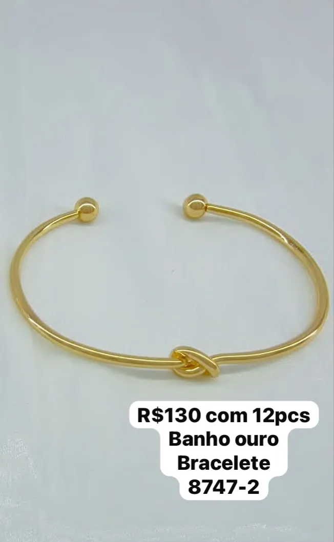 bracelete fino com nó central