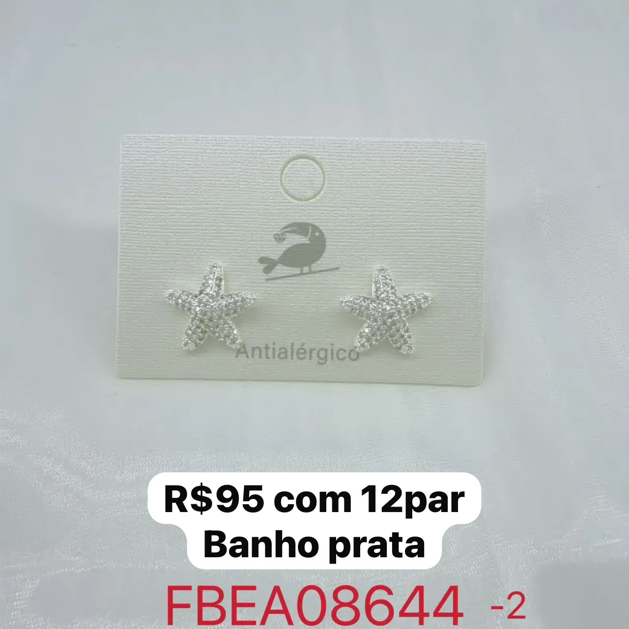 brincos estrela do mar com banho prata