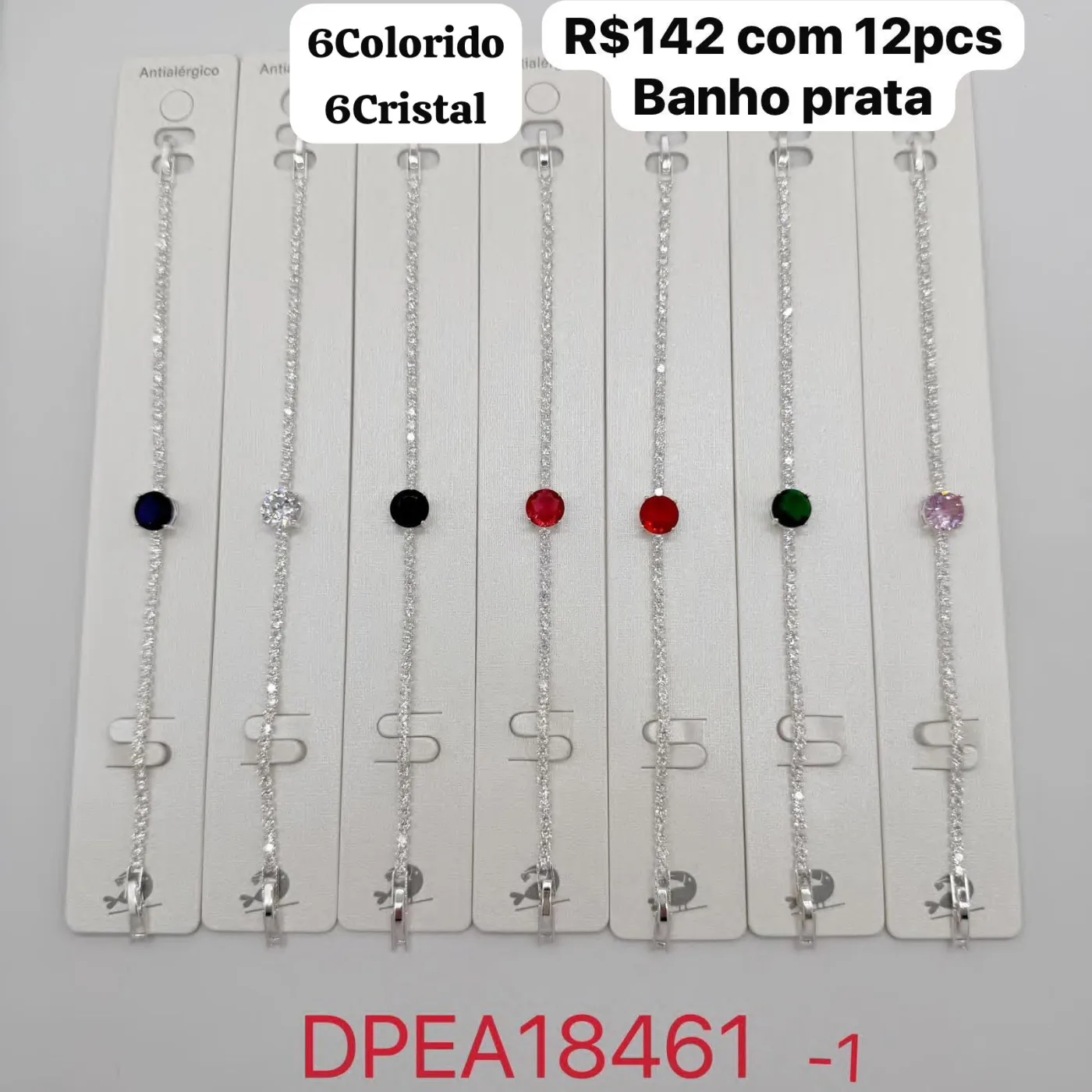 brincos com pedra colorida e cristal