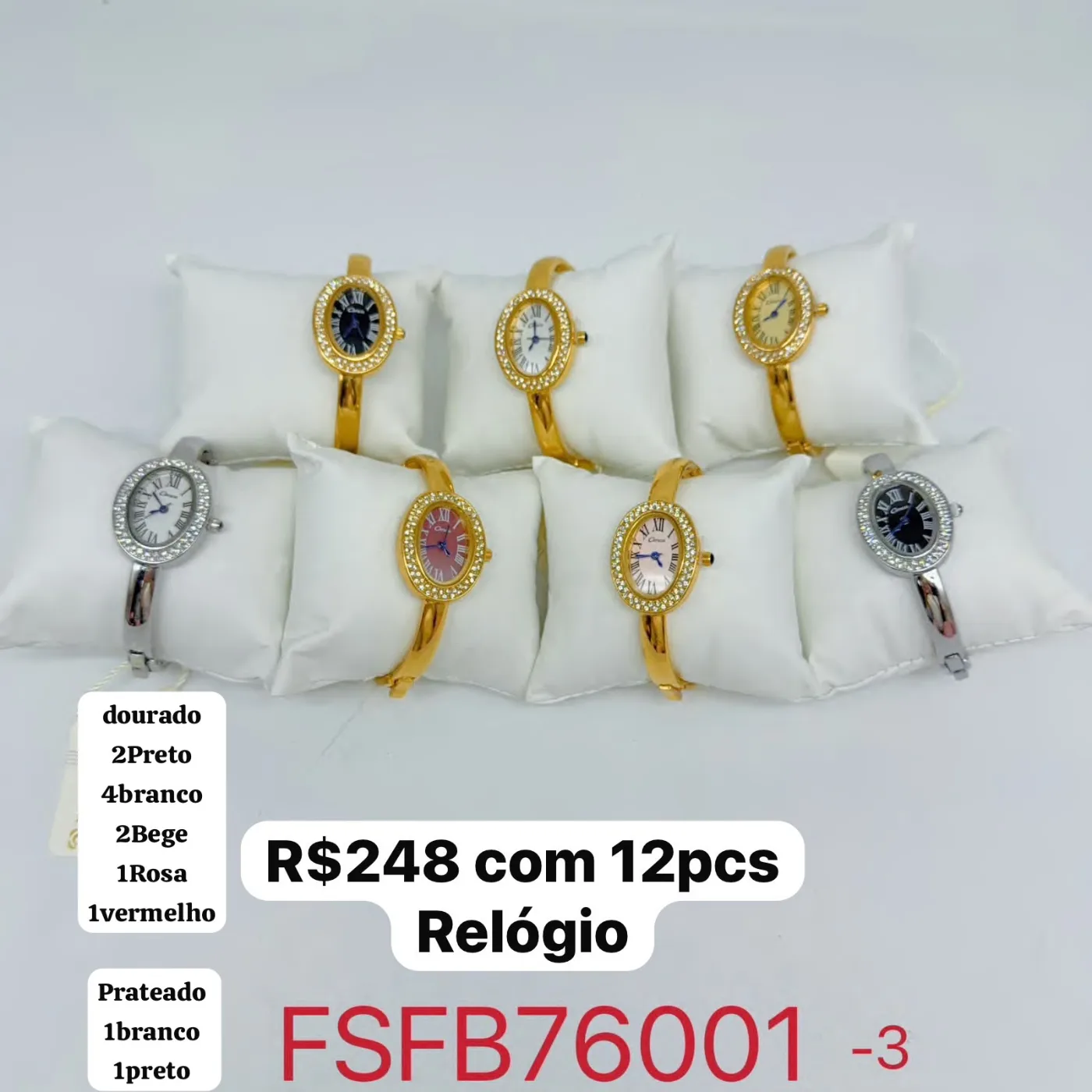 relógio feminino com pedras