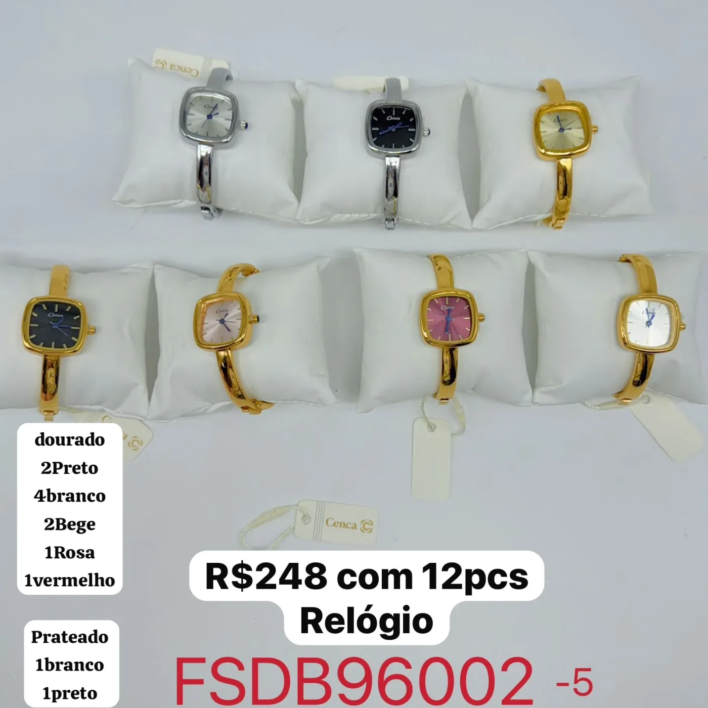 relógio feminino quadrado com pulseira fina