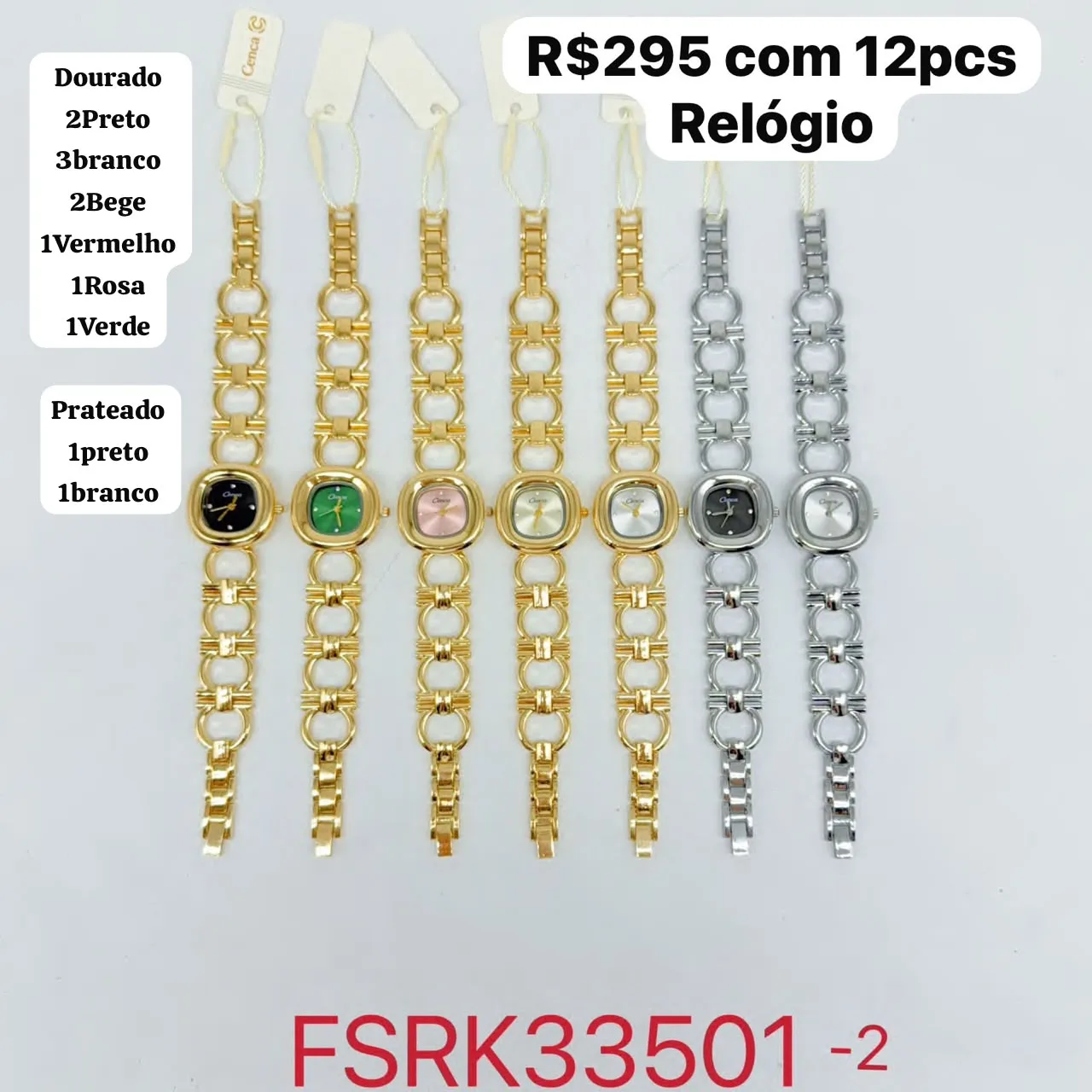 relógio feminino com pulseira de elos